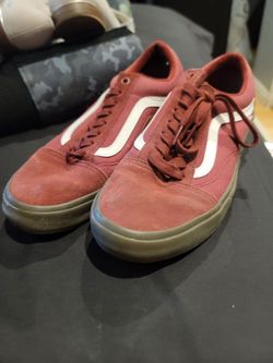 Size 10 Vans BMX Old Skool in the Port/Gum (maroon and dark gum sole) colorway