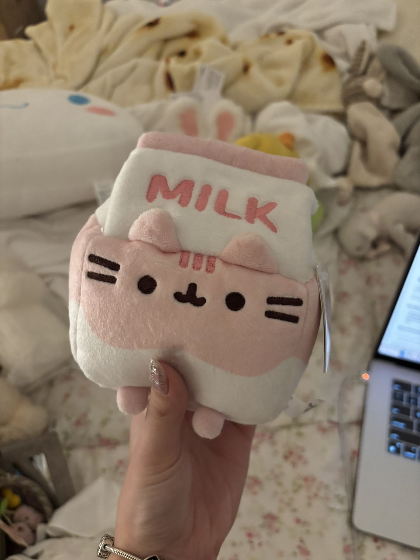 Pusheen Cat Strawberry Milk Plushie