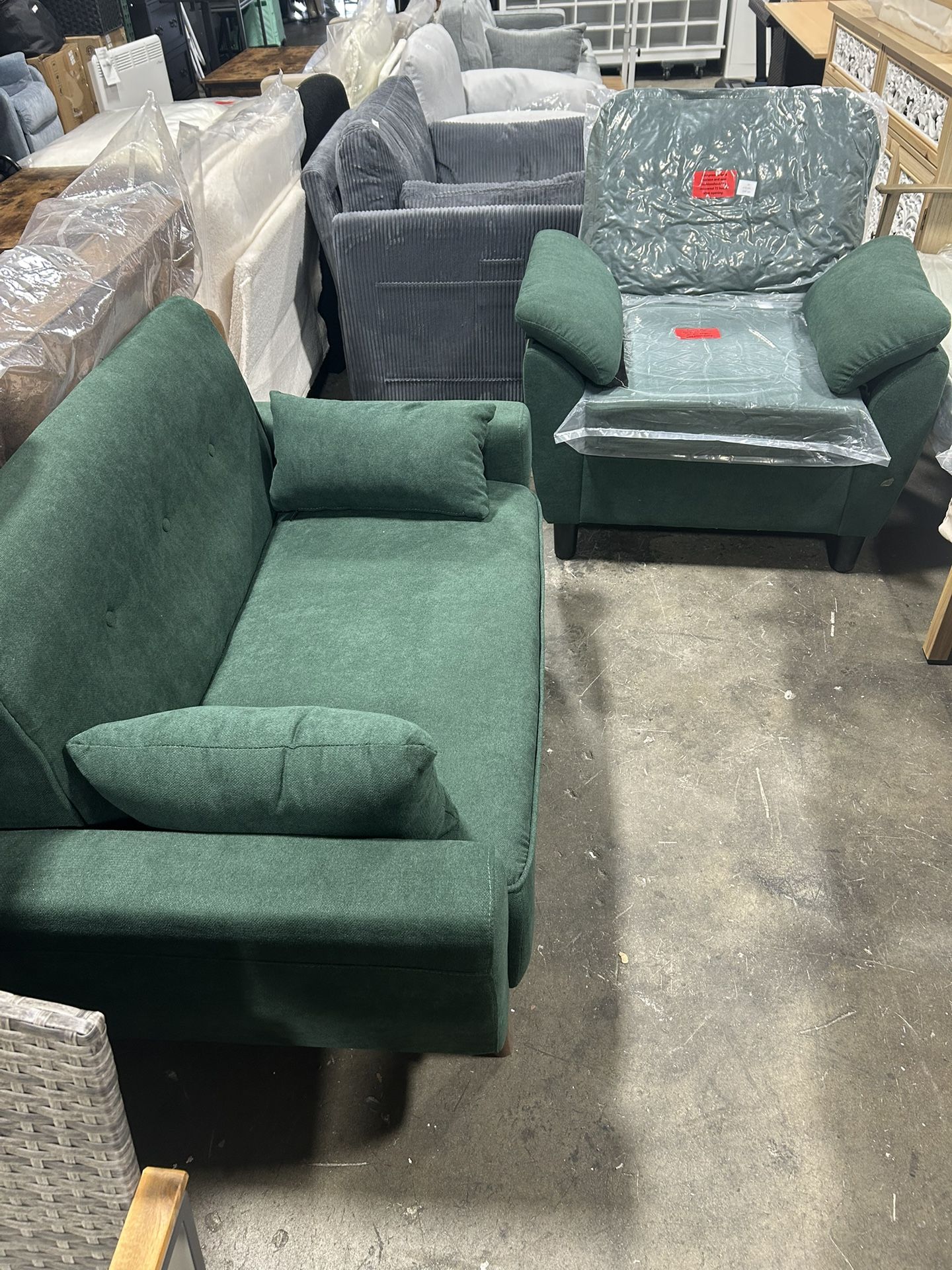NEW-Sofa set ( green color)
