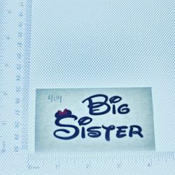 Iron On Heat Transfer  Good For T-shirts Sweaters Jackets T Shirt Design Size Is About 2x3 Minnie Mouse Big Sister #404