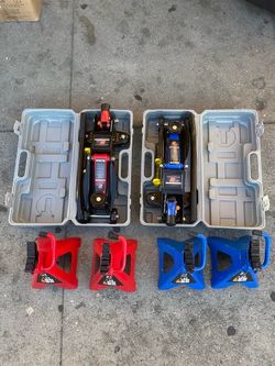 2 Ton Cats Hydraulic Floor Jacks With Towers($50 each jack + $30 for towers)