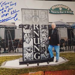 Paul Hornung HOF "Golden Boy" 11 x 14 Inscribed Autographed W/COA & TOP LOADER