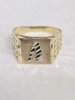 10kt Gold "A" Ring