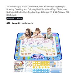Brand new Aqua Water Doodle Mat 40 X 32 Inches Large Magic Drawing Doodling Mat Coloring Mat Educational Toys Christmas Birthday Gifts for Kids Toddle