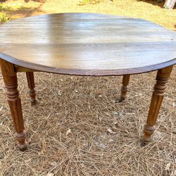 Antique Solid Oak Drop Leaf Table