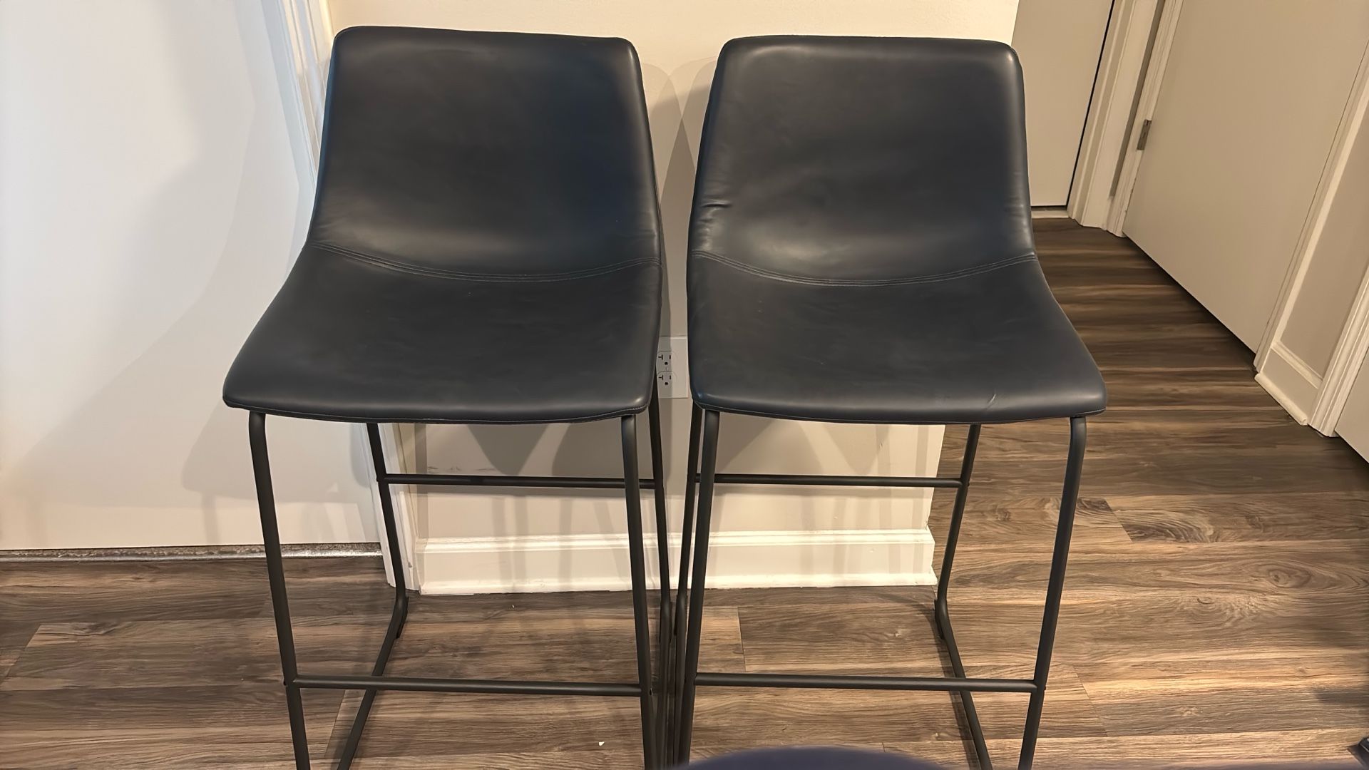 Set Of Two Bar Stools Counter Dinning Chairs 