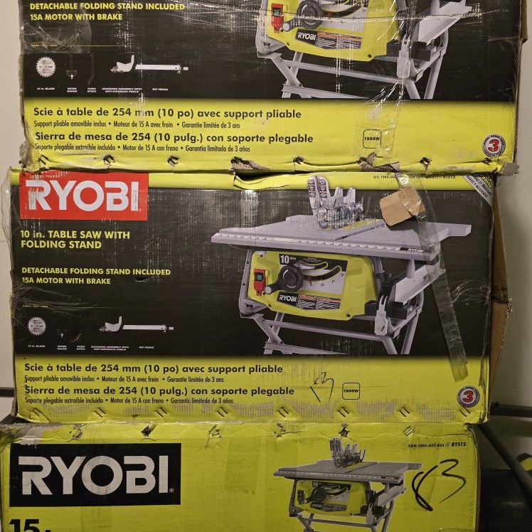 Ryobi Compact Portable Corded Jobs items Tablesaw