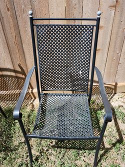 Black Wrought Iron Patio Chair
