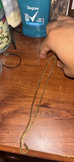 Gold Curb Link Chain Necklace