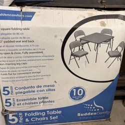 Card Table With 4 Chairs. Still In Plastic