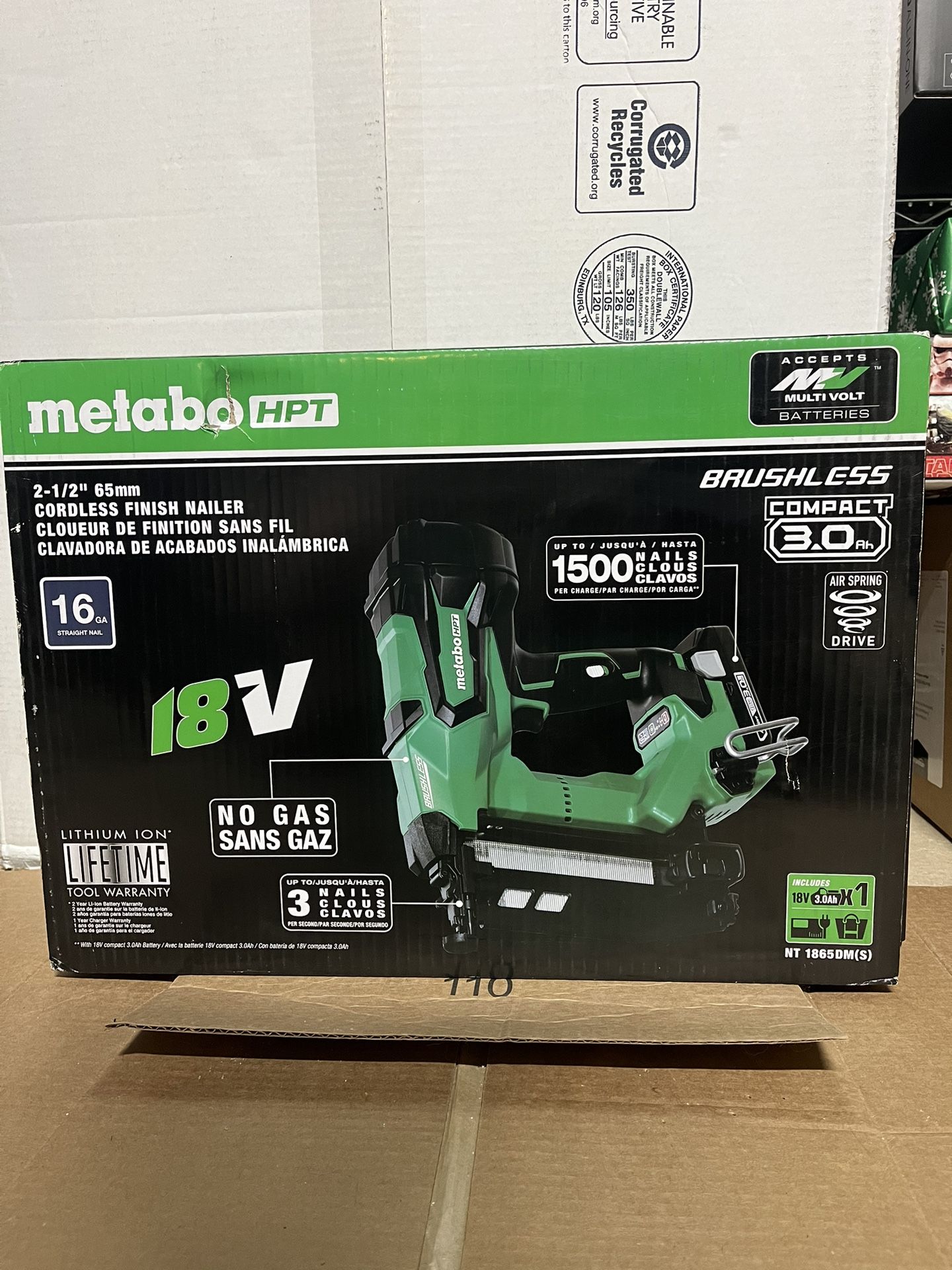 МЕТАВО НРТ 2.5-in 16-Ga. Cordless Finish Nailer (Battery & Charger Included)