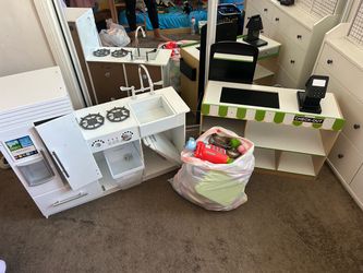Kids kitchen & register playset