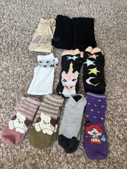 Girl Unicorn cat girl socks stocking lot