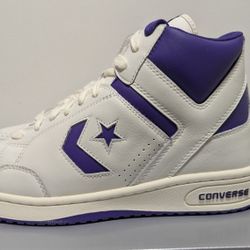 Converse Weapon Mid White Purple Men's Size 12 A11211C Magic Johnson LA Lakers