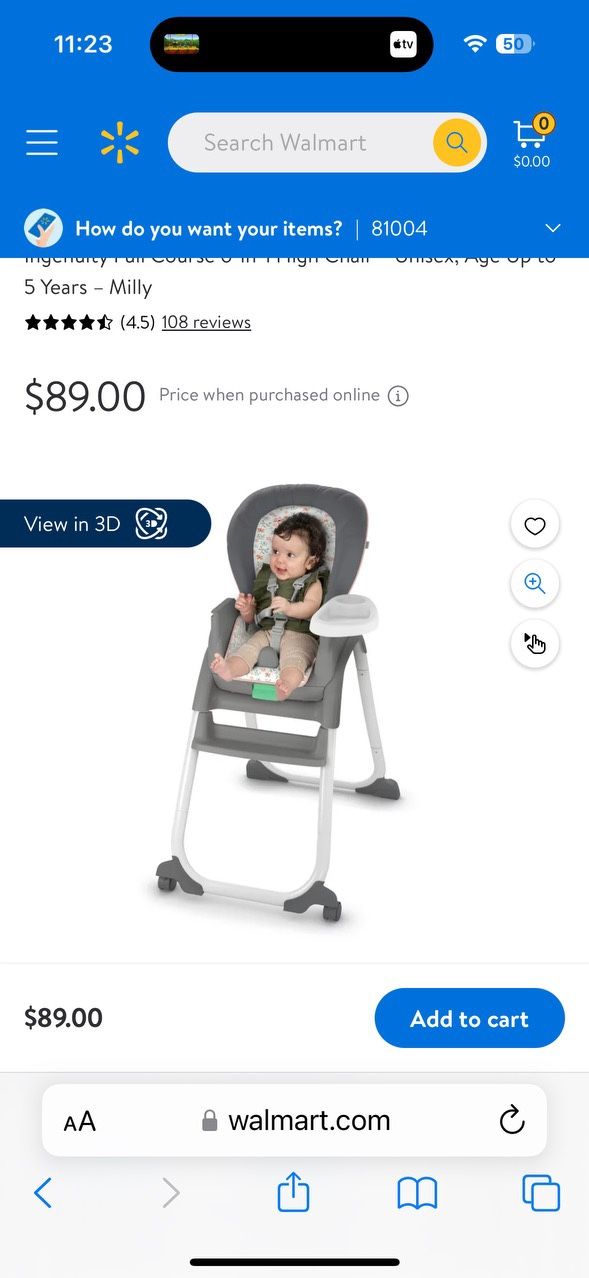 Girls High chair