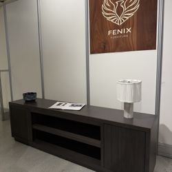 Modern Dark Wood Media Console / TV Stand