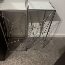 Silver Side/night Stand Tables