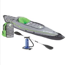 LIKE NEW! Sevylor QuickPak K5 1 Person Inflatable Kayak plus Accessories
