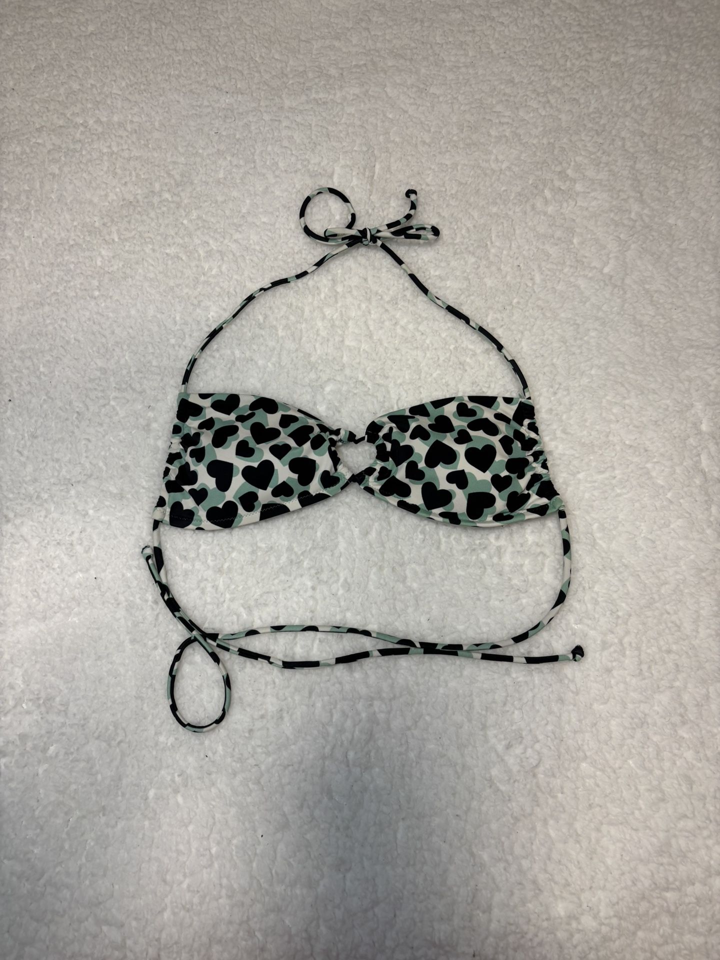 Victoria’s Secrete Blue Heart Allover Print Bikini Top