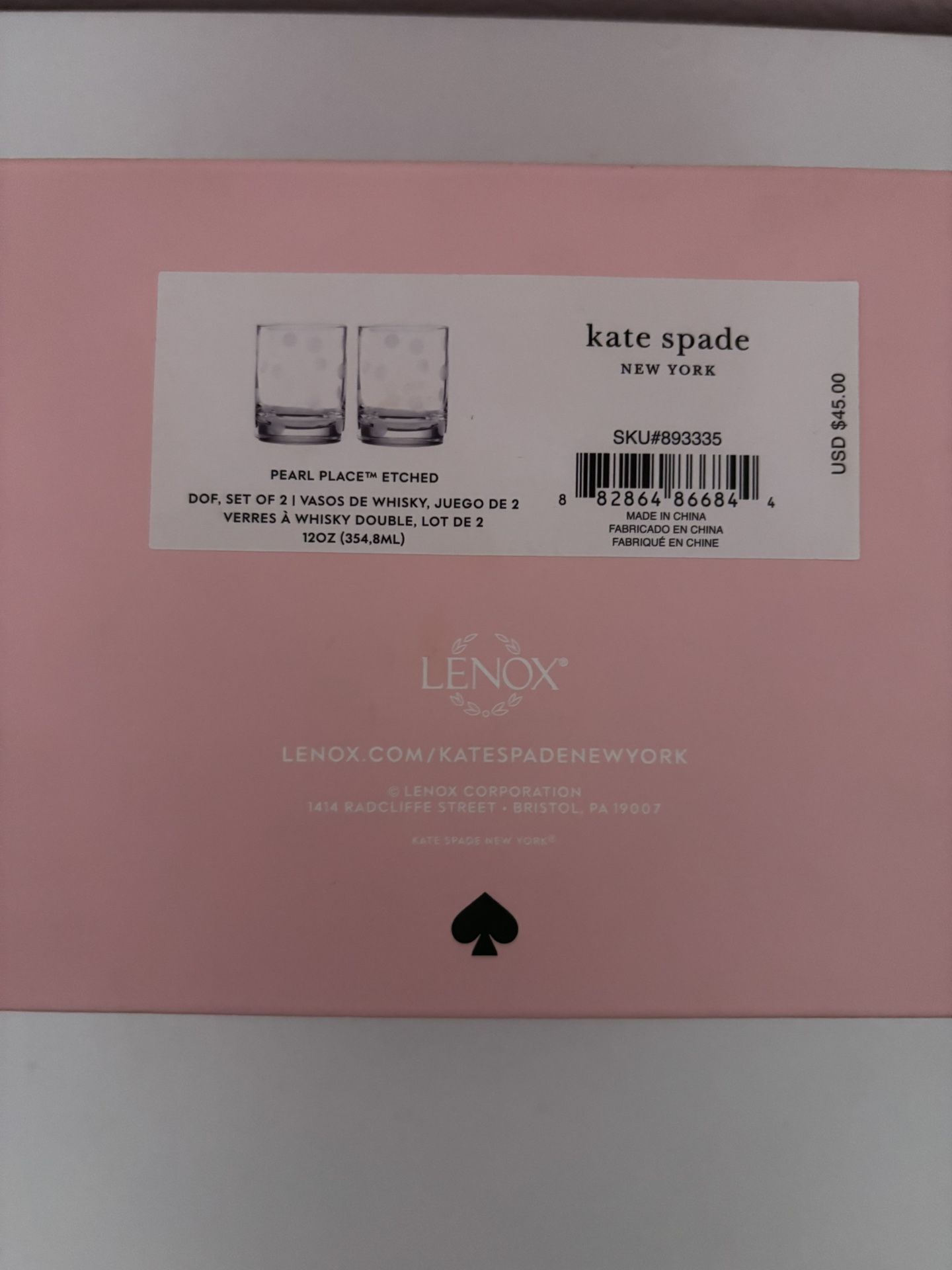 Kate Spade Lenox Glasses