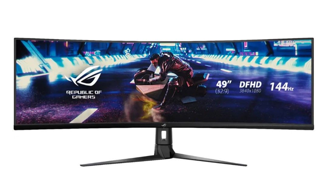Asus ROG Strix XG49VQ 49” Curved Gaming FreeSync Monitor 144Hz Dual Full HD HDR Eye Care with DP HDMI Black