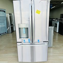 NEW GE Refrigerator French Door ADA 27.7 Cu Ft in Fingerprint Resistant Stainless Steel - GFE28GYNFS