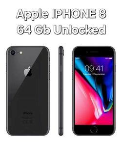 Apple Iphone 8. Unlocked 64 GB AND GOOD BATTERY HEALTH WITH CHARGER
