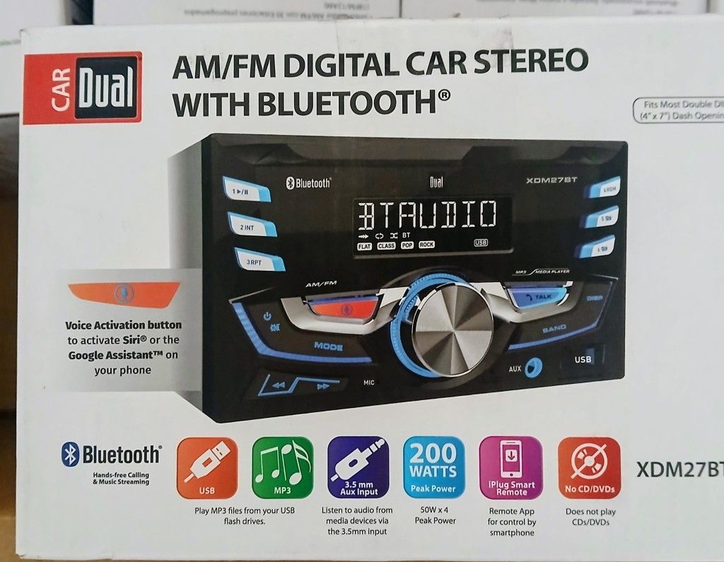 Dual Double Din Bluetooth Car Stereo Brand New In The Box