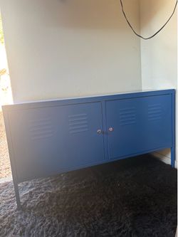 IKEA blue metal cabinet