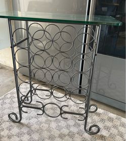 Wine Rack Glass Table