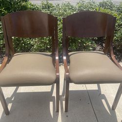 Office Chairs - 10 Armless Wood Frame Office Chairs