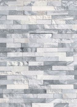 Alaska Gray Ledger Panel 6 in. x 24 in. Multi-Finish Marble Wall Tile (6 sq. ft. /case)