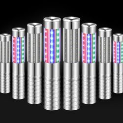 8 Pieces RGB LED Strobe Baton Light Rechargeable Bottle Service Sparklers Stick Reusable Champagne Bottle Handheld LED for Club Stage Nightclub Party 