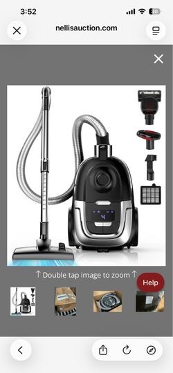 Zefiro Max 1600W Multi-Surface Bagless Canister Vacuum Cleaner, 40kPa Suction, Lightweight Corded Canister Vacuum, HEPA Filter, Auto Cord Rewind, Floo