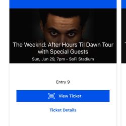 The Weeknd Concert Tickets
