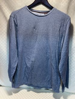 Tasso Elba  M long sleeve blue pullover casual Crew Neck Sweater