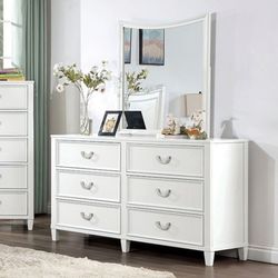 WHITE 6-DRAWER DRESSER CABINET ONLY | TOCADOR GABETA