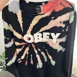 Large Obey Tie Dye Shirt 