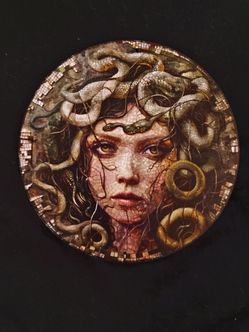 Round Medusa Metal Sign #2