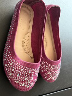 Link Pink Flats with Sparkling Embellishments