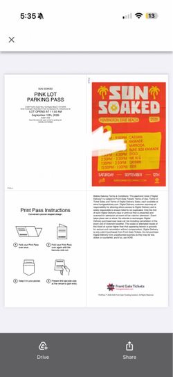 Sunsoaked pink lot parking pass
