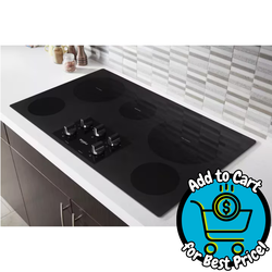 Whirlpool 36-inch Electric Ceramic Glass Cooktop with Two Dual Radiant Elements