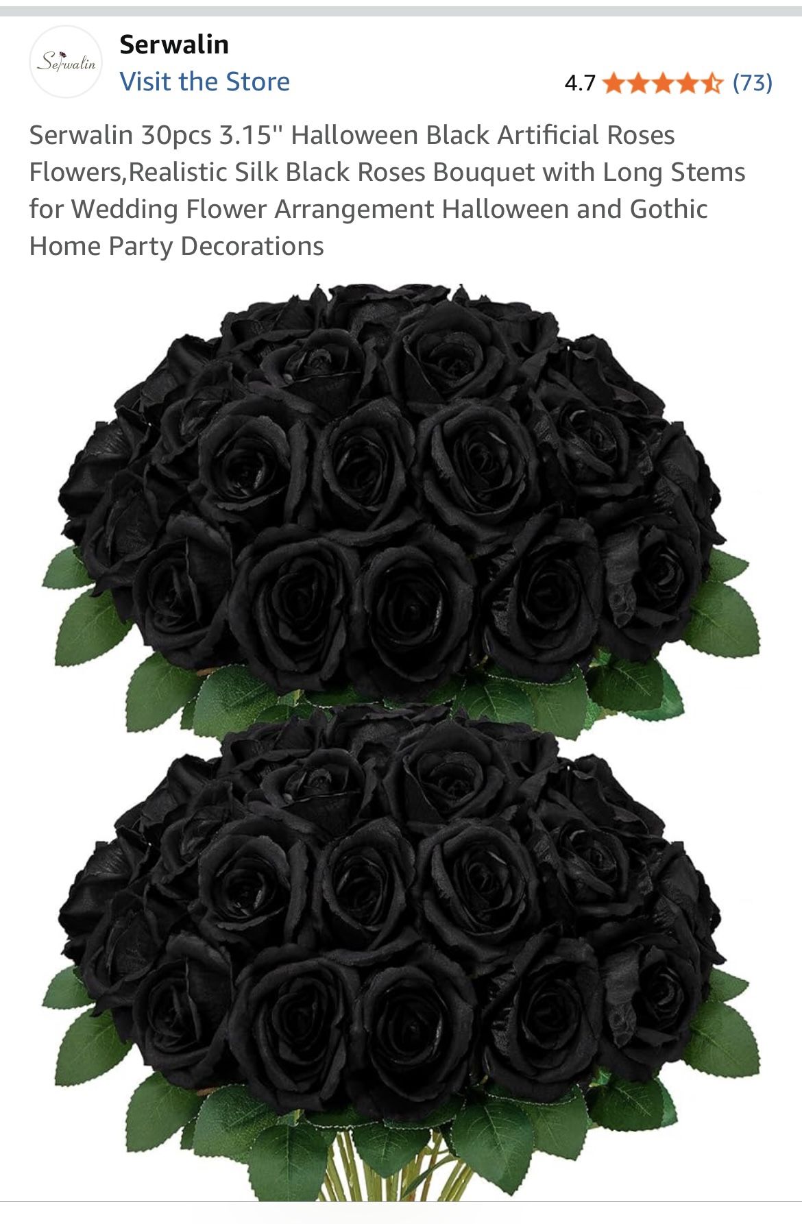 Black Roses Artificial 