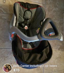 Baby carrier including 2 car bases