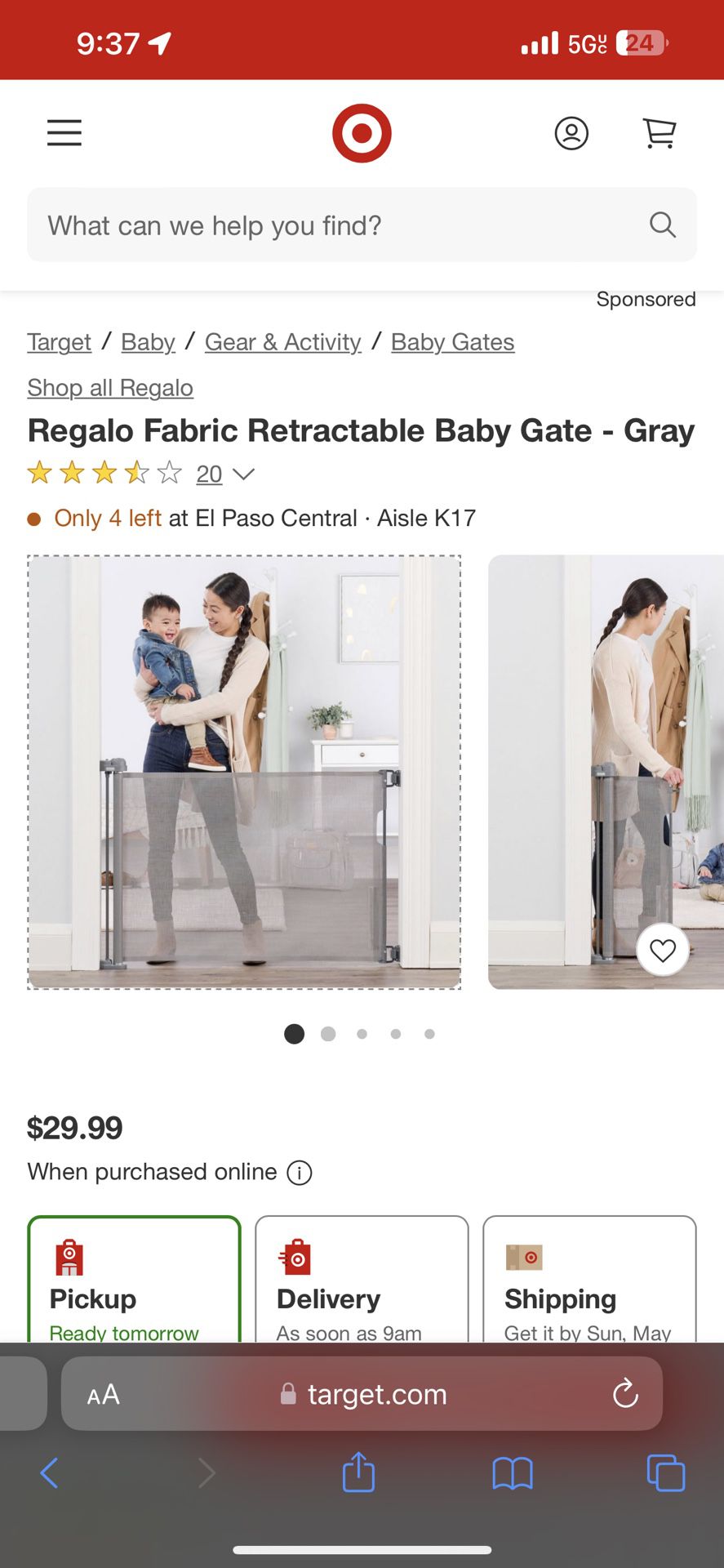 Retractable Baby Gate 