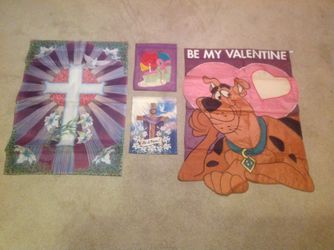 SEVEN OUTDOOR DECORATIVE (7) FLAGS for all seasons