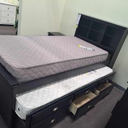 Twin/Twin Bedset W/3 Storage Drawers & Shelf(Mattress Included:$769)