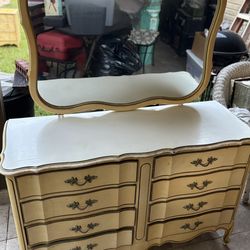 Vintage ,Antique Mirror Dresser, Corner Desk , Bed Dresser