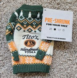 Tito's Handmade Vodka 2025-26 Winter Sweater Bottle Cozy