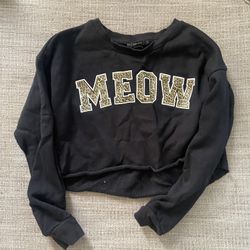Womena Cropped Sweater Size Small